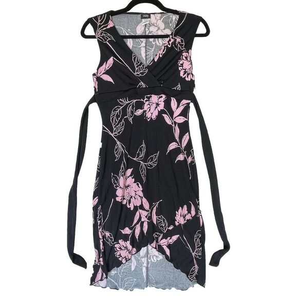 Vanity Women's Dress Small Wrap Floral Y2K Dark Boho Fairy‎ Grunge Cottagecore - Picture 1 of 7